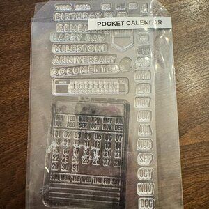 Pocket Calendar Clear Unmounted Stamp Set